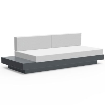 Loll Designs Platform One Sectional Sofa with Left/Right Table - Color: Gre