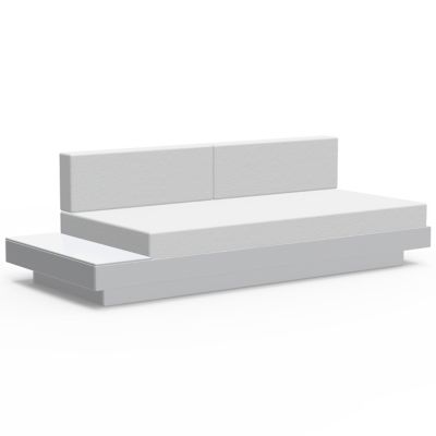 Loll Designs Platform One Sectional Sofa with Left/Right Table - Color: Gre