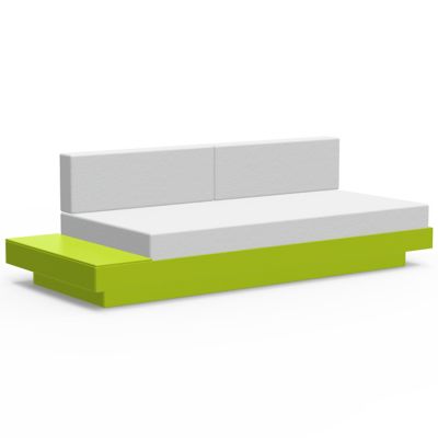 Loll Designs Platform One Sectional Sofa with Left/Right Table - Color: Gre