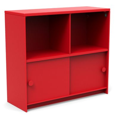 Loll Designs Slider Cubby Outdoor Cabinet - Color: Red - SDR-CCB401536-AR