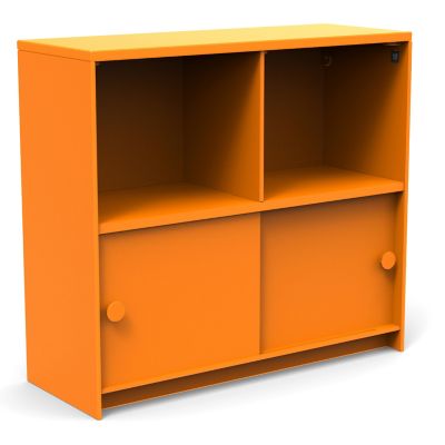 Loll Designs Slider Cubby Outdoor Cabinet - Color: Orange - SDR-CCB401536-O