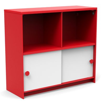 Loll Designs Slider Cubby Outdoor Cabinet - Color: Red - SDR-CCB401536-CW-A