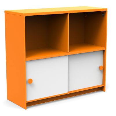 Loll Designs Slider Cubby Outdoor Cabinet - Color: Orange - SDR-CCB401536-C