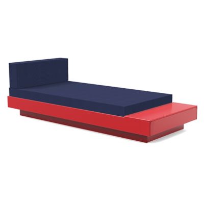 Loll Designs Platform One Outdoor Chaise Lounge with Table - Color: Red - P