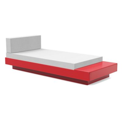 Loll Designs Platform One Outdoor Chaise Lounge with Table - Color: Red - P