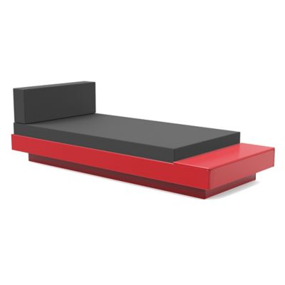 Loll Designs Platform One Outdoor Chaise Lounge with Table - Color: Red - P