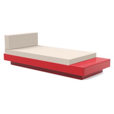 Loll Designs Platform One Outdoor Chaise Lounge with Table - Color: Red - P