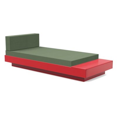 Loll Designs Platform One Outdoor Chaise Lounge with Table - Color: Red - P