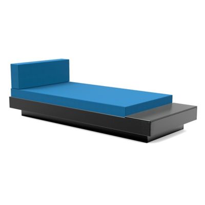 Loll Designs Platform One Outdoor Chaise Lounge with Table - Color: Black -