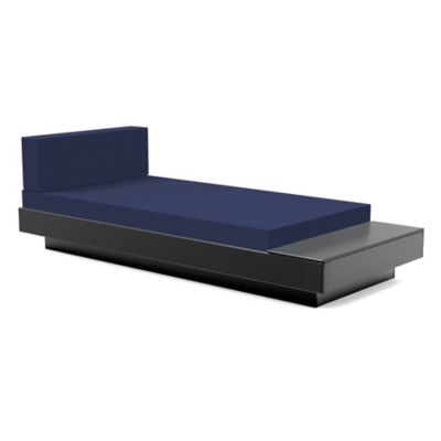 Loll Designs Platform One Outdoor Chaise Lounge with Table - Color: Black -