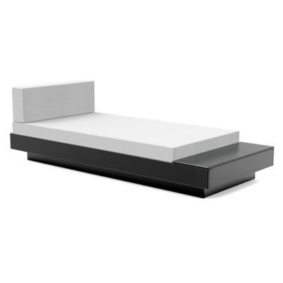 Loll Designs Platform One Outdoor Chaise Lounge with Table - Color: Black -