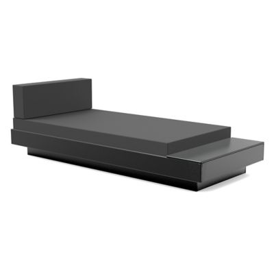 Loll Designs Platform One Outdoor Chaise Lounge with Table - Color: Black -