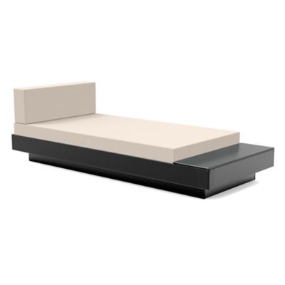 Loll Designs Platform One Outdoor Chaise Lounge with Table - Color: Black -