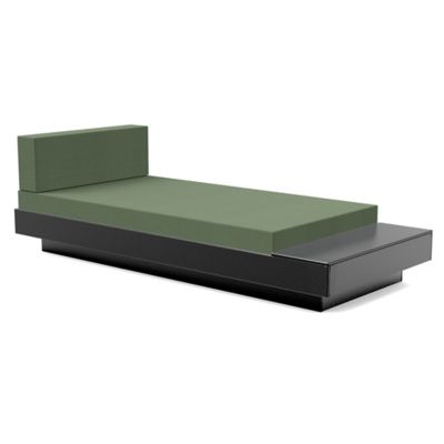 Loll Designs Platform One Outdoor Chaise Lounge with Table - Color: Black -