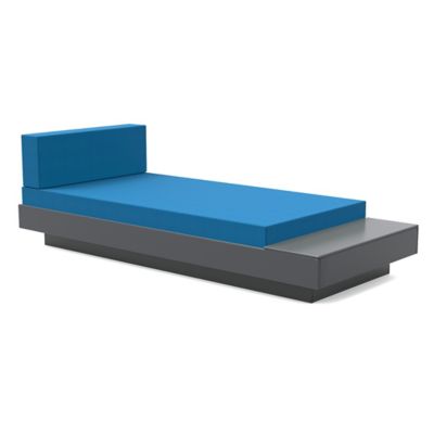 Loll Designs Platform One Outdoor Chaise Lounge with Table - Color: Grey - 