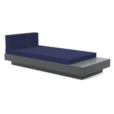 Loll Designs Platform One Outdoor Chaise Lounge with Table - Color: Grey - 