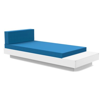 Loll Designs Platform One Outdoor Chaise Lounge with Table - Color: White -