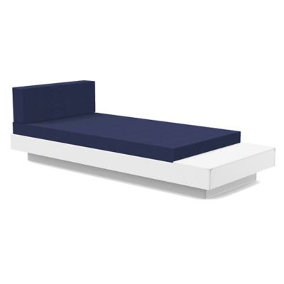 Loll Designs Platform One Outdoor Chaise Lounge with Table - Color: White -