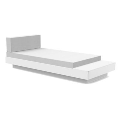 Loll Designs Platform One Outdoor Chaise Lounge with Table - Color: White -