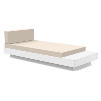 Loll Designs Platform One Outdoor Chaise Lounge with Table - Color: White -