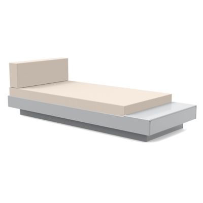 Loll Designs Platform One Outdoor Chaise Lounge with Table - Color: Wood to