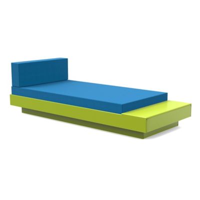 Loll Designs Platform One Outdoor Chaise Lounge with Table - Color: Green -