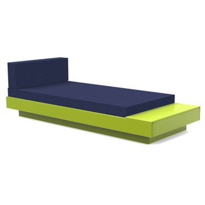 Loll Designs Platform One Outdoor Chaise Lounge with Table - Color: Green -