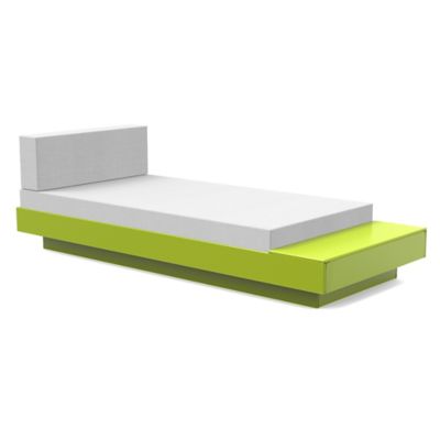 Loll Designs Platform One Outdoor Chaise Lounge with Table - Color: Green -