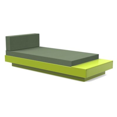 Loll Designs Platform One Outdoor Chaise Lounge with Table - Color: Green -