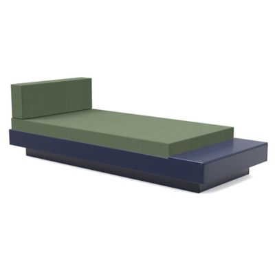 Loll Designs Platform One Outdoor Chaise Lounge with Table - Color: Blue - 