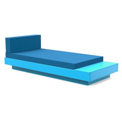 Loll Designs Platform One Outdoor Chaise Lounge with Table - Color: Blue - 