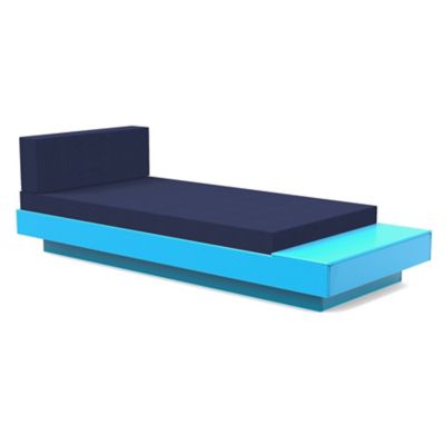 Loll Designs Platform One Outdoor Chaise Lounge with Table - Color: Blue - 