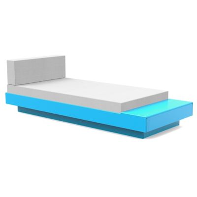 Loll Designs Platform One Outdoor Chaise Lounge with Table - Color: Blue - 