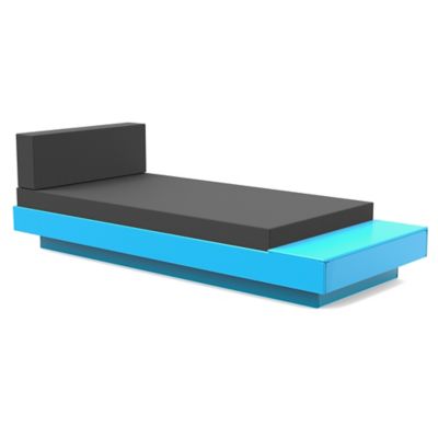 Loll Designs Platform One Outdoor Chaise Lounge with Table - Color: Blue - 