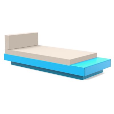 Loll Designs Platform One Outdoor Chaise Lounge with Table - Color: Blue - 