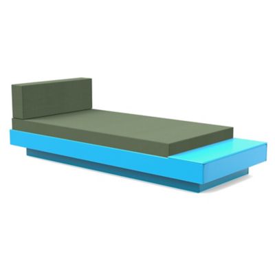 Loll Designs Platform One Outdoor Chaise Lounge with Table - Color: Blue - 