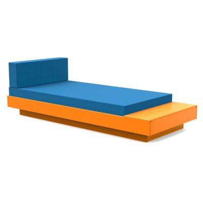 Loll Designs Platform One Outdoor Chaise Lounge with Table - Color: Orange 