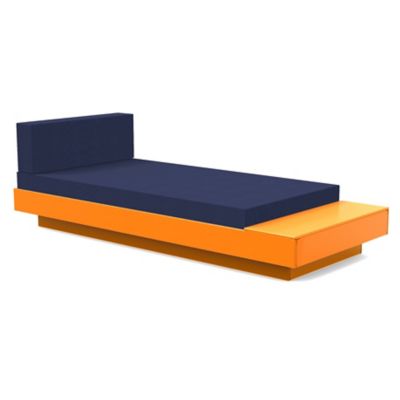 Loll Designs Platform One Outdoor Chaise Lounge with Table - Color: Orange 