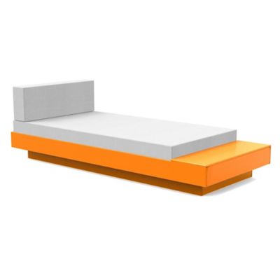 Loll Designs Platform One Outdoor Chaise Lounge with Table - Color: Orange 