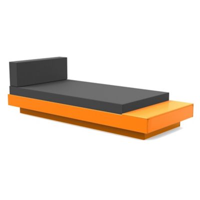 Loll Designs Platform One Outdoor Chaise Lounge with Table - Color: Orange 