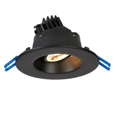 Lotus LED Lights Regressed Gimbal Wet, Air-Tight in Black, Size: 4 ines