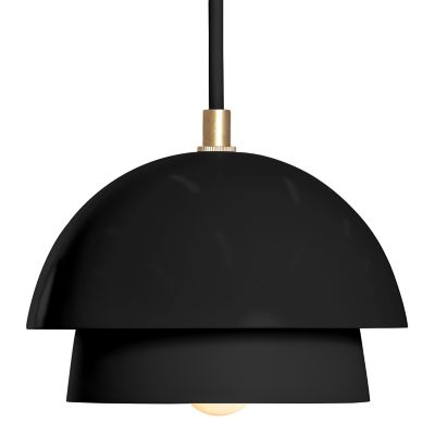 Luminaire Authentik Suedoise 2-Tier Mini Pendant Light - Color: Black - Siz