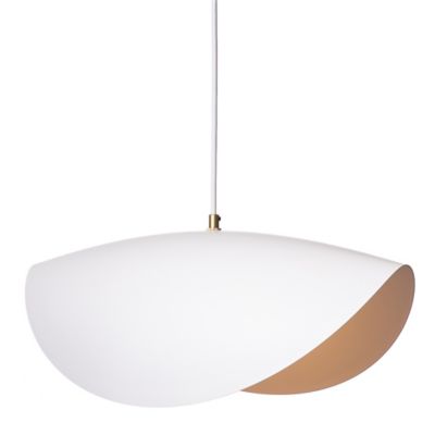 Luminaire Authentik Coquelicot Pendant Light - Color: White - Size: 23 -