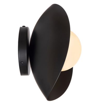 Luminaire Authentik Seashell 1105 Outdoor LED Wall Sconce - Color: Black - 