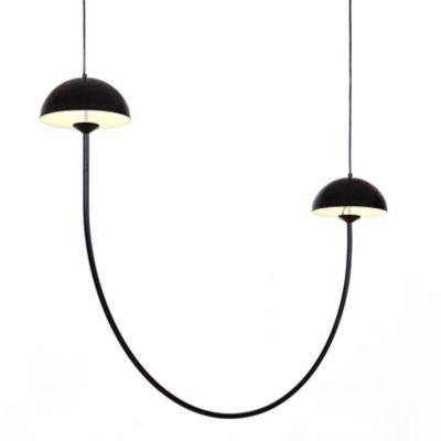 Luxcambra Champignon LED Pendant Light - Color: Black - Size: 2 light - 133