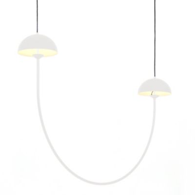 Luxcambra Champignon LED Pendant Light - Color: White - Size: 2 light - 133