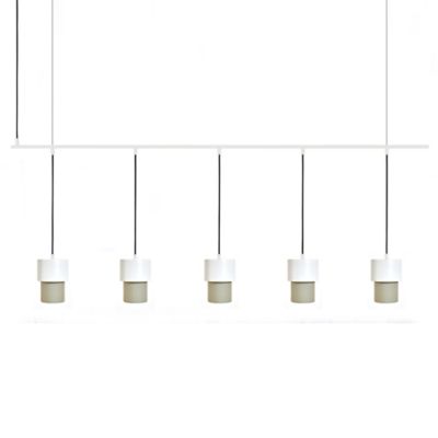 Luxcambra Kan Linear Chandelier - Color: White - Size: 5 light - 1518