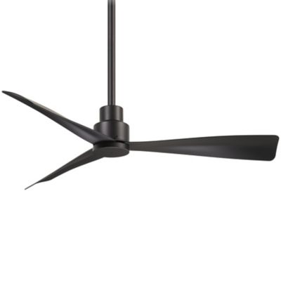 Minka Aire Simple Outdoor Ceiling Fan - Color: Black - Blade Color: Black -