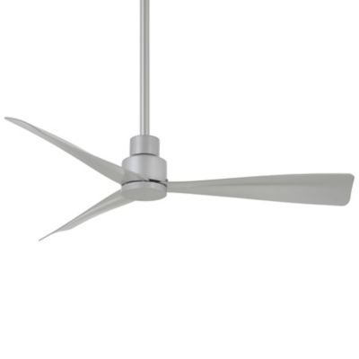 Minka Aire Simple Outdoor Ceiling Fan - Color: Silver - Blade Color: Silver