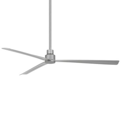 Minka Aire Simple Outdoor Ceiling Fan - Color: Silver - Blade Color: Silver